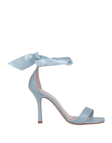 Luca Valentini Woman Sandals Sky Blue Size 5 Soft Leather