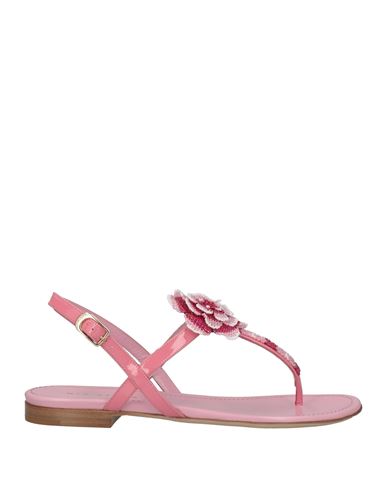 Mia Becar Woman Toe Strap Sandals Pink Size 5 Soft Leather