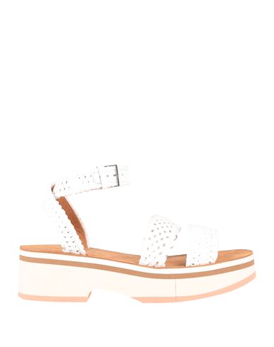 Clergerie Woman Sandals White Size 5.5 Straw