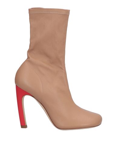 Dries Van Noten Woman Ankle Boots Camel Size 10 Soft Leather In Multi