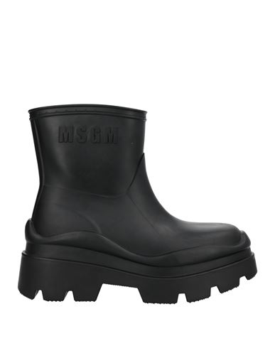 Shop Msgm Woman Ankle Boots Black Size 8 Rubber