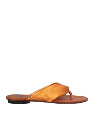 Shop L'autre Chose L' Autre Chose Woman Thong Sandal Copper Size 7 Leather In Orange