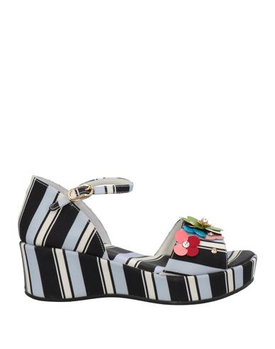 Dolce & Gabbana Toddler Girl Sandals Black Size 9.5c Viscose, Elastane In Black
