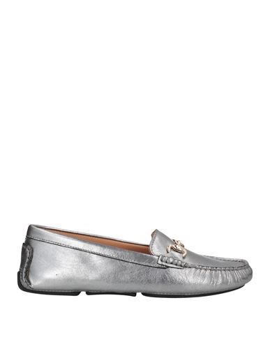 Boemos Woman Loafers Silver Size 5 Soft Leather In Grey