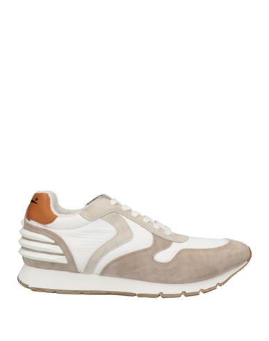 Voile Blanche Man Sneakers White Size 8 Soft Leather, Textile Fibers In White
