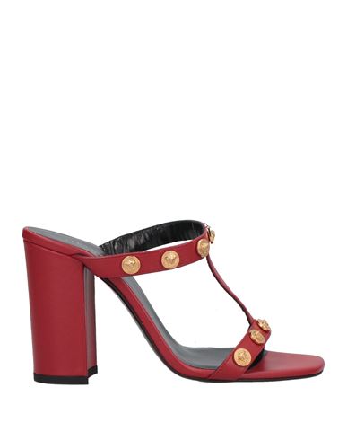 Versace Woman Sandals Red Size 10 Calfskin