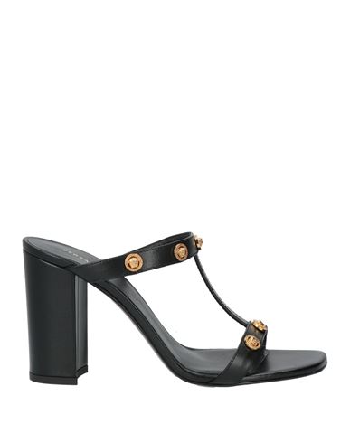 Versace Woman Sandals Black Size 8 Calfskin