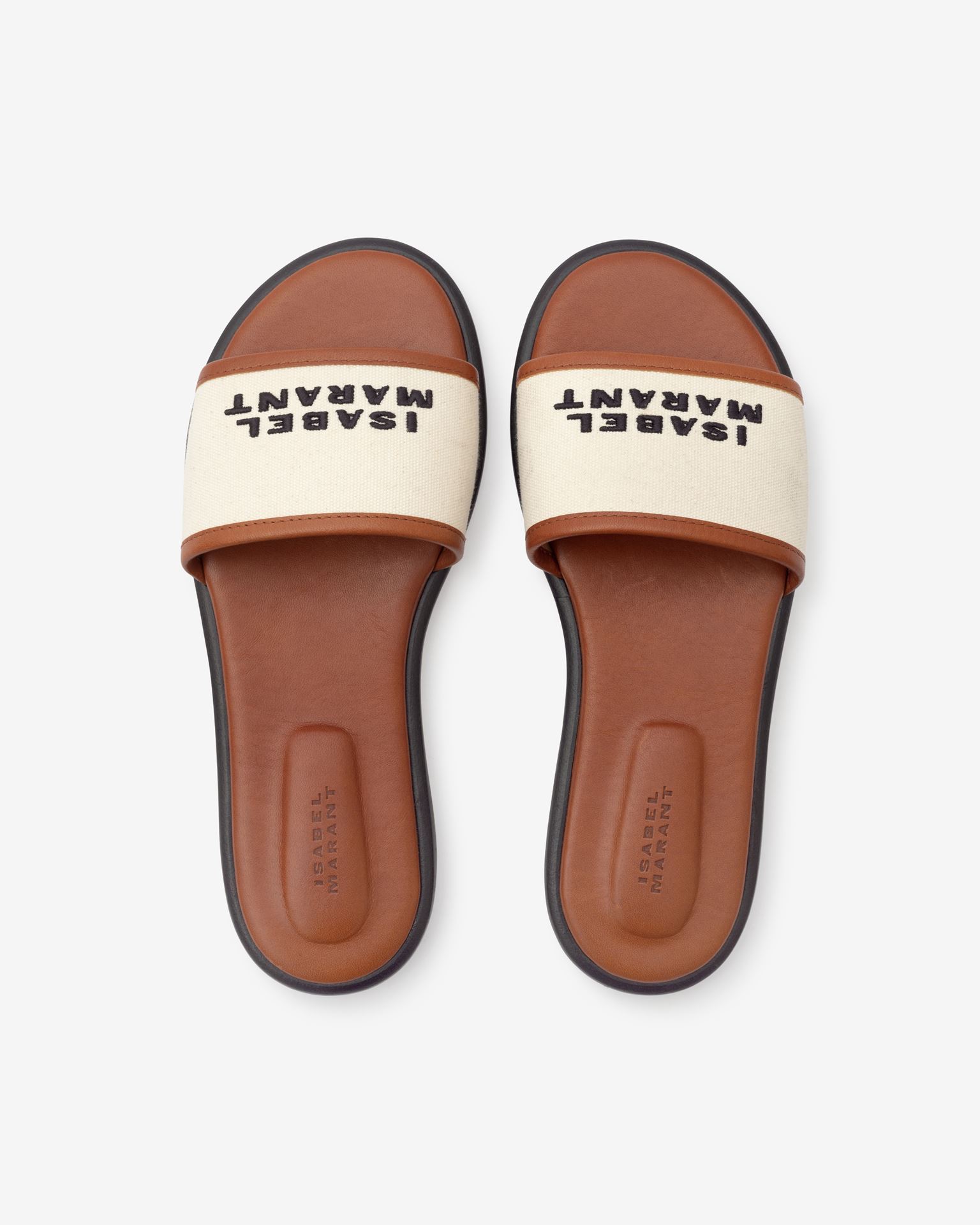 Shop Isabel Marant Vikee Cotton Logo Sandals In White