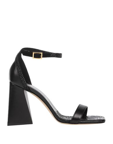 Giampaolo Viozzi Woman Sandals Black Size 6 Soft Leather