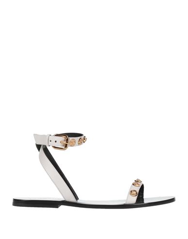 VERSACE VERSACE WOMAN SANDALS WHITE SIZE 6 SOFT LEATHER