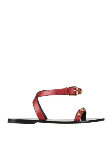 Versace Woman Sandals Brick Red Size 11 Soft Leather