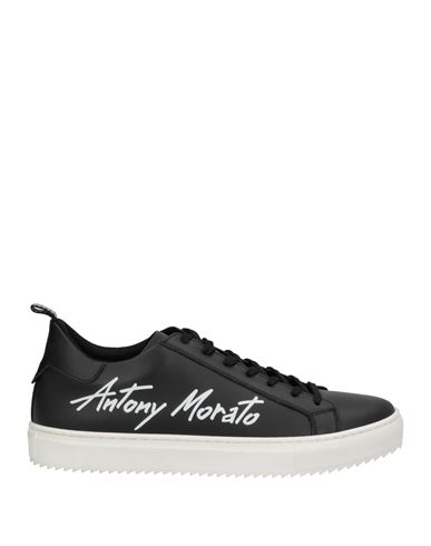 Antony Morato Man Sneakers Black Size 7 Soft Leather
