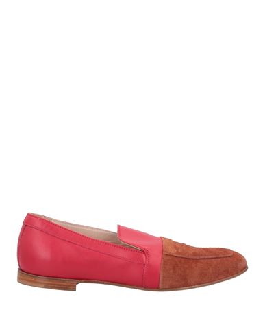 Camerlengo Woman Loafers Red Size 11 Soft Leather