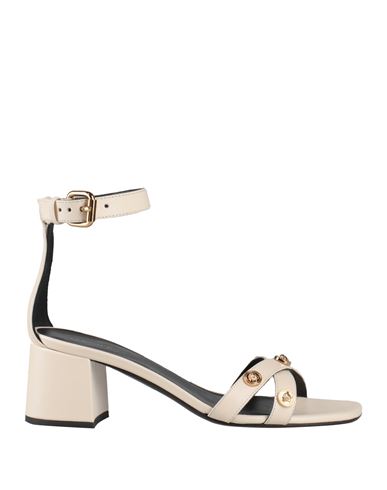 Versace Woman Sandals Ivory Size 6 Soft Leather In White