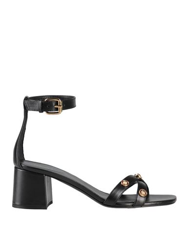 Versace Woman Sandals Black Size 7 Soft Leather