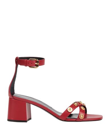 Versace Woman Sandals Red Size 11 Soft Leather