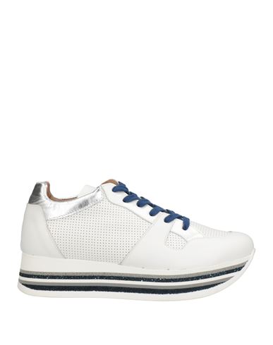 Corinne Milano Woman Sneakers White Size 9 Soft Leather In White