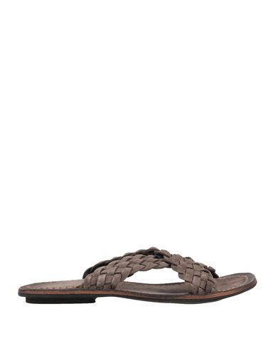 Mengotti Woman Sandals Lead Size 11 Leather In Grey