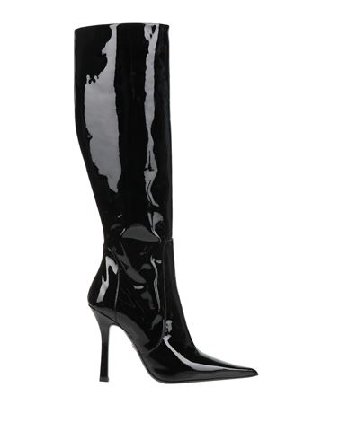 Blumarine 115mm Patent Leather Tall Boots In Black