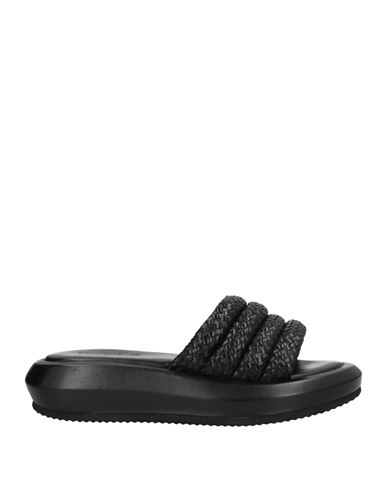 Emanuélle Vee Woman Sandals Black Size 9 Soft Leather In Black