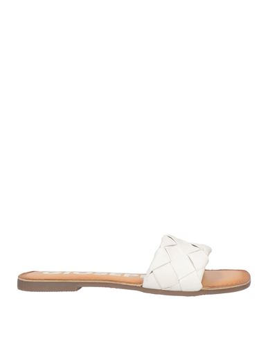 GIOSEPPO GIOSEPPO WOMAN SANDALS OFF WHITE SIZE 6.5 SOFT LEATHER