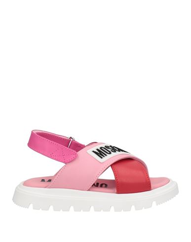 Moschino Kid Babies'  Toddler Girl Sandals Pink Size 10c Soft Leather