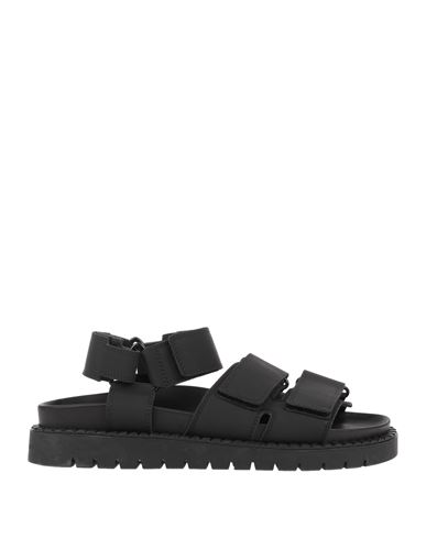 Attimonelli's Man Sandals Black Size 11 Soft Leather