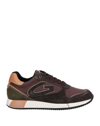 Alberto Guardiani Man Sneakers Cocoa Size 13 Soft Leather, Textile Fibers In Brown