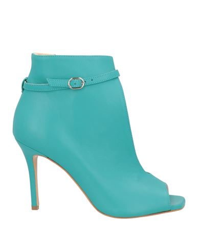 Marc Ellis Woman Ankle Boots Turquoise Size 8 Leather In Blue