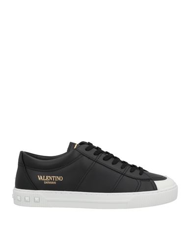Valentino Garavani Man Sneakers Black Size 11 Soft Leather