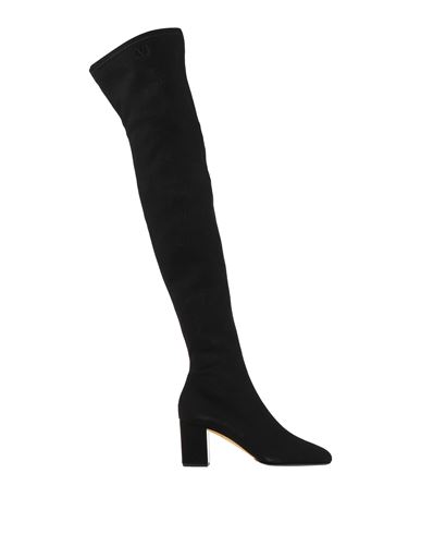 Valentino Garavani Woman Knee Boots Black Size 5 Textile Fibers
