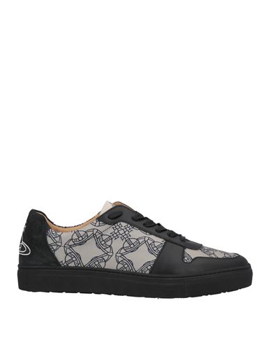 Vivienne Westwood Man Sneakers Light Grey Size 6 Soft Leather, Textile Fibers