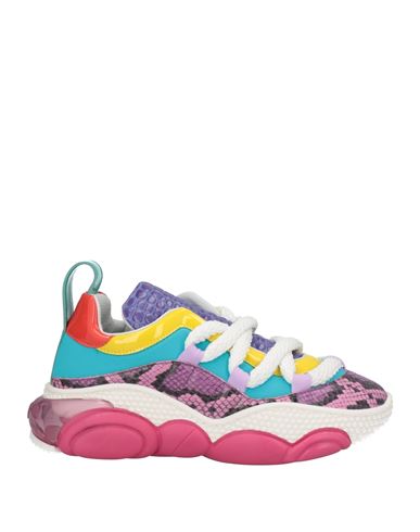 Moschino Woman Sneakers Mauve Size 6 Textile Fibers, Leather In Purple