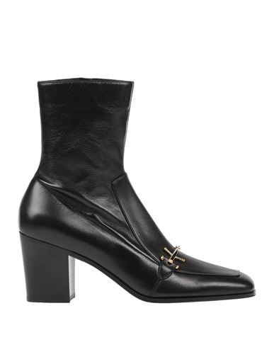 Saint Laurent Beau Square Toe Boots In Black