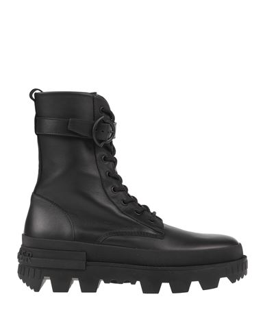 MONCLER MONCLER WOMAN ANKLE BOOTS BLACK SIZE 6 SOFT LEATHER
