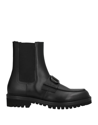 Valentino Garavani Man Ankle Boots Black Size 7 Soft Leather