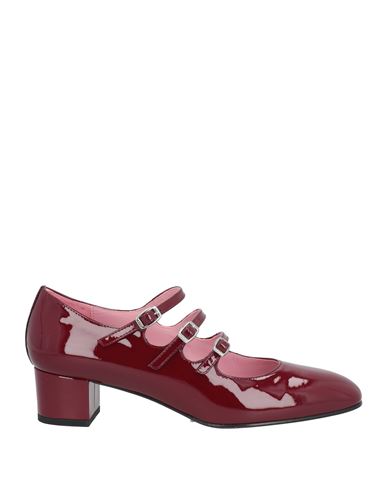 Carel Paris Woman Pumps Burgundy Size 9 Leather In Red