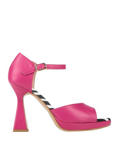 Le Pepite Woman Sandals Fuchsia Size 6 Soft Leather In Pink