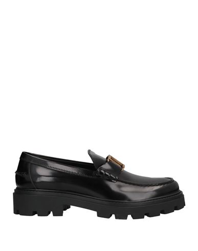 Tod's T Monogram Ridged Loafers In Black