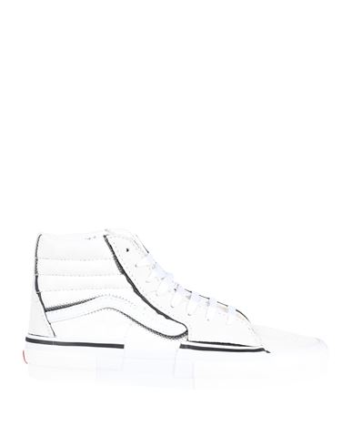 Vans Sk8-hi Reconstruct Man Sneakers White Size 9 Soft Leather, Textile Fibers