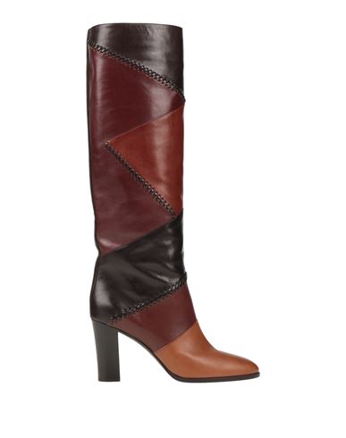 Celine Woman Knee Boots Tan Size 8.5 Soft Leather In Brown