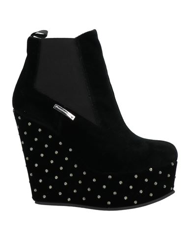 Alessandro Dell'acqua Woman Ankle Boots Black Size 9.5 Textile Fibers