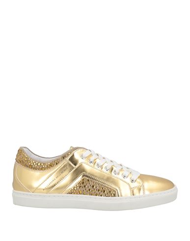 Alessandro Dell'acqua Woman Sneakers Gold Size 8 Soft Leather