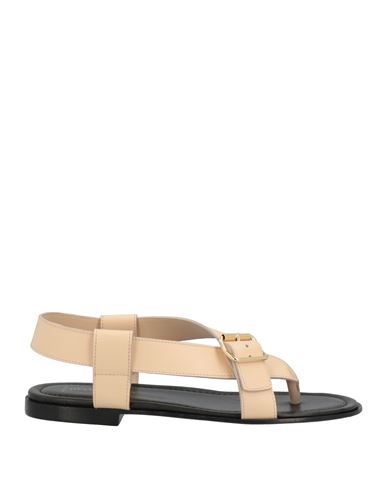 La Corte Della Pelle By Franco Ballin Woman Toe Strap Sandals Beige Size 6 Soft Leather