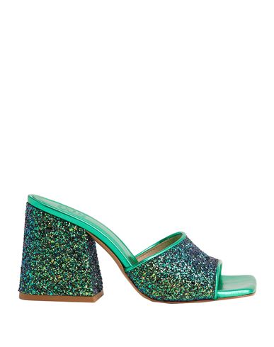 8 By Yoox Woman Sandals Dark Green Size 8 Polyester, Cotton, Aramid Fiber
