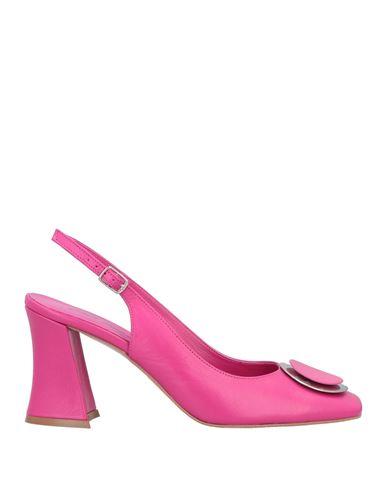 Paolo Mattei Woman Pumps Fuchsia Size 10 Soft Leather In Pink