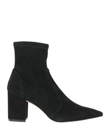 Stuart Weitzman Yuliana 60 Suede Leather Ankle Boot In Black