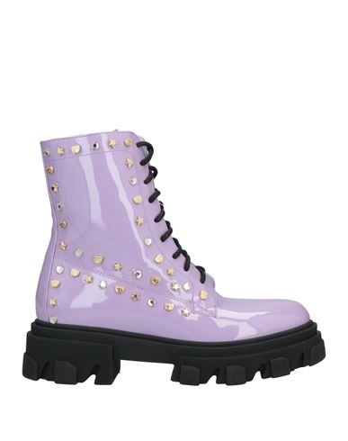 Chiara Ferragni Woman Ankle Boots Lilac Size 7 Textile Fibers In Purple