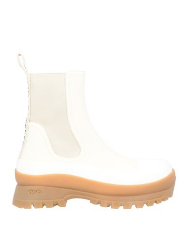 Stella Mccartney Woman Ankle Boots Ivory Size 8 Textile Fibers In White