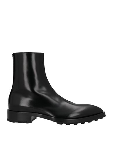 Jil Sander Woman Ankle Boots Black Size 6 Leather, Textile Fibers